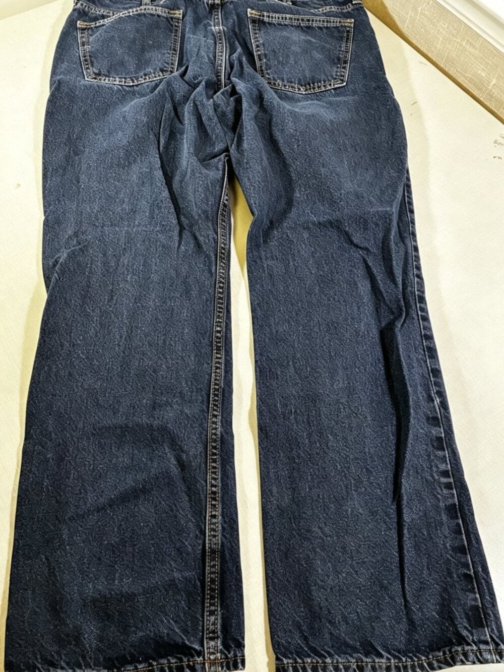 Old Navy Jeans Mens Size 38x32 Blue Relaxed Straight Rigid Denim Pants Stained